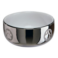 Миска керамическая для кошек Trixie, серебро/белая 0,3 л (24799)