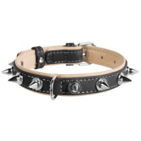 Нашийник c шипами чорний верх для собак WAUDOG Soft