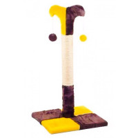 Когтеточка для кошек Природа Клоун Д02 столбик, желто-коричневая (PR740287)