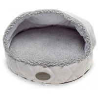 Лежак с капюшоном для собак и кошек Harley and Cho Cover Silver Лежак с капюшоном для собак и кошек Harley and Cho Cover Silver