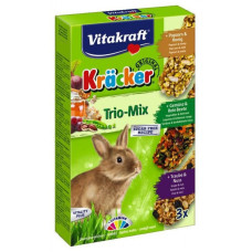 Крекер для кроликів з овочами і попкорном, 3 шт Vitakraft (25087)