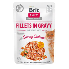 Вологий корм для кішок Brit Care Cat pouch 85 г (філе лосося в соусі) (100530/0525) Вологий корм для кішок Brit Care Cat pouch 85 г (філе лосося в соусі) (100530/0525)