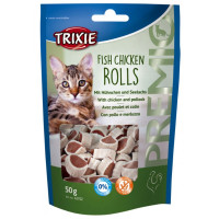 Лакомство для кошки Trixie Premio Rolls курица/минтай, 50 гр (42702) Лакомство для кошки Trixie Premio Rolls курица/минтай, 50 гр (42702)