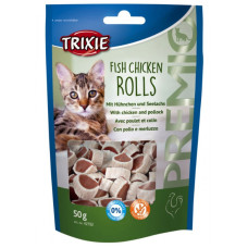 Ласощі для кішки Trixie Premio Rolls курка/минтай, 50 гр (42702) Ласощі для кішки Trixie Premio Rolls курка/минтай, 50 гр (42702)