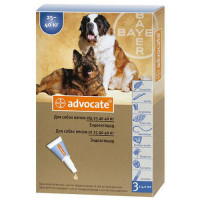 Капли от блох и клещей для собак более 25 кг Bayer Advocate, 3 пипетки