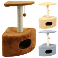 Когтеточка для кошек Природа Д11у с будкой угловая