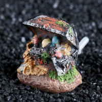 Декорация для аквариума KW Zone Сундук с распылителем (U-736)