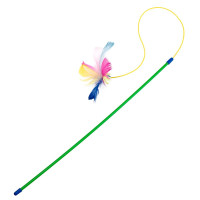 Іграшка для кішок Паличка з пір'ям на гумці (PR240443)