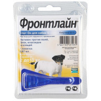 Засіб від бліх та кліщів для собак від 2 до 10 кг Фронтлайн Комбо Спот Он (25484) Засіб від бліх та кліщів для собак від 2 до 10 кг Фронтлайн Комбо Спот Он (25484)