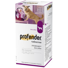 Антигельмінтик для собак Bayer Profender, 24 таблетки Антигельмінтик для собак Bayer Profender, 24 таблетки