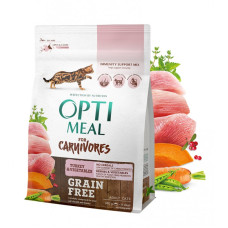 Беззерновий сухий корм для кішок Optimeal - індичка і овочі