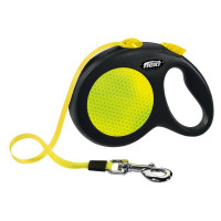 Рулетка для собак Flexi NEON черная (лента)