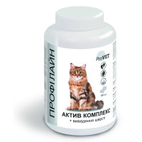 Вітамінно-мінеральна добавка для котів ProVET Профілайн Актив комплекс + виведення шерсті 180 табл (PR241873) Вітамінно-мінеральна добавка для котів ProVET Профілайн Актив комплекс + виведення шерсті 180 табл (PR241873)