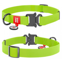 Ошейник для собак WAUDOG Waterproof с QR-паспортом, водостойкий, металлическая пряжка-фастекс, зеленый Ошейник для собак WAUDOG Waterproof с QR-паспортом, водостойкий, металлическая пряжка-фастекс, зеленый