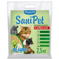 Наполнитель древесный для животных SANI PET универсальный, 2,5 кг яблоко (PR240793) Наполнитель древесный для животных SANI PET универсальный, 2,5 кг яблоко (PR240793)