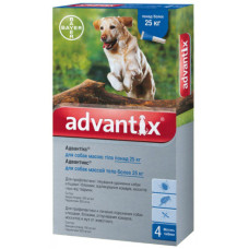 Краплі від бліх і кліщів для собак більше 25 кг Bayer Advantix, 4 піпетки Краплі від бліх і кліщів для собак більше 25 кг Bayer Advantix, 4 піпетки