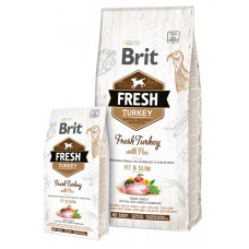 Корм для малоактивних собак Brit Fresh Turkey with Pea Adult Fit and Slim Корм для малоактивних собак Brit Fresh Turkey with Pea Adult Fit and Slim