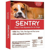 Капли от блох, клещей и комаров для собак Sentry весом от 15 до 30 кг, 1 пипетка (23647)