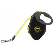 Рулетка для собак Flexi NEON GIANT L 8m / 50 кг (стрічка) чорна