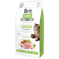 Сухой корм для кошек с лишним весом Brit Care Cat GF Senior Weight Control (курица)