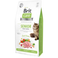 Сухой корм для кошек с лишним весом Brit Care Cat GF Senior Weight Control (курица)