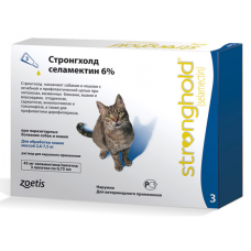 Стронгхолд для кішок від 2,6 до 7,5 кг, 3 піпетки Стронгхолд для кішок від 2,6 до 7,5 кг, 3 піпетки