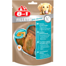 Куряче філе для свіжості дихання у собак 8 in 1 Fillets Pro Dental, 80 гр