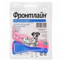 Краплі від бліх і кліщів для собак від 20 до 40 кг (L) Frontline Спот Он (25486)