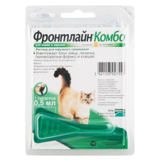 Краплі від бліх і кліщів для котів Frontline Комбо Спот Он, 1 піпетка (25473) Краплі від бліх і кліщів для котів Frontline Комбо Спот Он, 1 піпетка (25473)