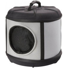 Будиночок-переноска для собак і котів KH Mod Capsule сірий / чорний