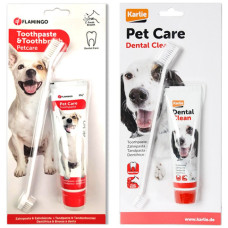 Зубна паста і щітка для собак Flamingo Petcare Toothpaste + Toothbrush (510955) Зубна паста і щітка для собак Flamingo Petcare Toothpaste + Toothbrush (510955)