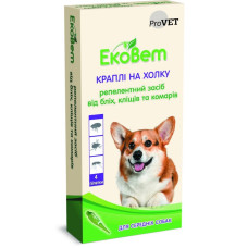 Краплі від бліх і кліщів для собак середніх порід ЕкоВет, 4 піпетки (PR241111)