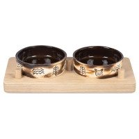 Миски керамические на подставке для собак и кошек Природа Этно 2 x 200 мл / 13 см (PR241867) Миски керамические на подставке для собак и кошек Природа Этно 2 x 200 мл / 13 см (PR241867)