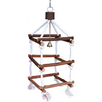 Драбинка для птахів Trixie дерев'яна на канаті Драбинка для птахів Trixie дерев'яна на канаті