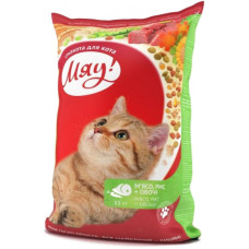 Сухий корм для кішок Мяу м'ясо, рис, овочі 11 кг