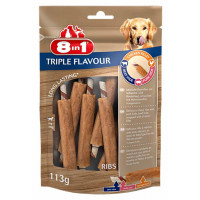 Лакомство для собак 8in1 Triple Flavour Ребрышки, 6 шт, 113 г, (661435/144700) Лакомство для собак 8in1 Triple Flavour Ребрышки, 6 шт, 113 г, (661435/144700)