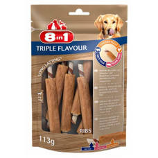 Ласощі для собак 8in1 Triple Flavour Реберця, 6 шт, 113 г, (661435/144700) Ласощі для собак 8in1 Triple Flavour Реберця, 6 шт, 113 г, (661435/144700)