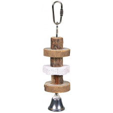 Мел з дерев'яною іграшкою і дзвіночком для птахів Trixie (58951)