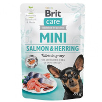 Вологий корм для собак Brit Care Mini pouch 85 г філе в соусі (лосось і оселедець) (100219/4449) Вологий корм для собак Brit Care Mini pouch 85 г філе в соусі (лосось і оселедець) (100219/4449)