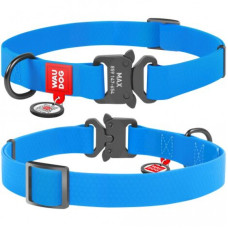 Нашийник для собак WAUDOG Waterproof з QR-паспортом, водостійкий, металева пряжка-фастекс, блакитний Нашийник для собак WAUDOG Waterproof з QR-паспортом, водостійкий, металева пряжка-фастекс, блакитний