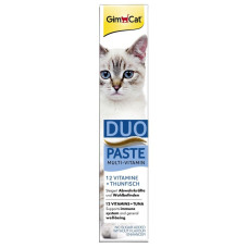Ласощі для кішок GimCat Multi-Vitamin Duo Paste Tuna + 12 Vitamins 50 г (мультивітамін) (G-421032) Ласощі для кішок GimCat Multi-Vitamin Duo Paste Tuna + 12 Vitamins 50 г (мультивітамін) (G-421032)