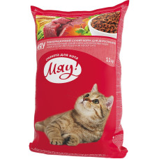 Сухий корм для кішок Мяу Індичка і садова трава 11 кг