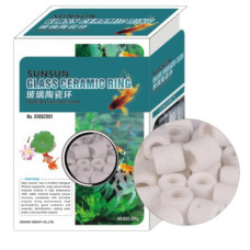 Керамика для фильтра в аквариум SunSun Glass Ceramic Ring, 500 гр