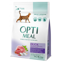 Сухой корм для кошек с эффектом выведения шерсти Optimeal со вкусом утки Сухой корм для кошек с эффектом выведения шерсти Optimeal со вкусом утки