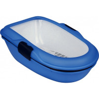 Туалет для кішок з бортами і гратами Trixie Berto синій (40152) Туалет для кішок з бортами і гратами Trixie Berto синій (40152)
