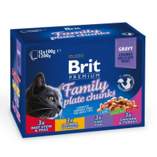Вологий корм для кішок Brit Premium Cat Family Plate pouches 1200 г (асорті з 4 смаків «Сімейна тарілка») (100278 /506255) Вологий корм для кішок Brit Premium Cat Family Plate pouches 1200 г (асорті з 4 смаків «Сімейна тарілка») (100278 /506255)