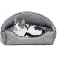 Лежак-домик для кошек KH Amazin Hooded серый (5206) Лежак-домик для кошек KH Amazin Hooded серый (5206)