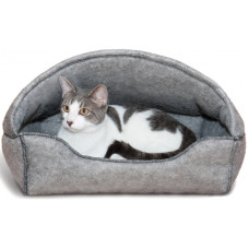 Лежак-домик для кошек KH Amazin Hooded серый (5206) Лежак-домик для кошек KH Amazin Hooded серый (5206)